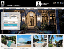 Tablet Screenshot of luxuryrentalssouth.com